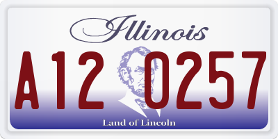 IL license plate A120257