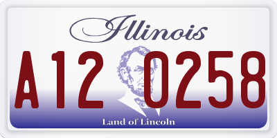 IL license plate A120258