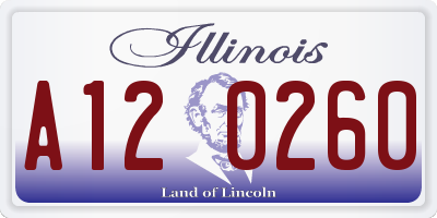 IL license plate A120260