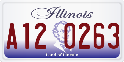 IL license plate A120263