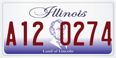 IL license plate A120274