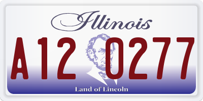 IL license plate A120277