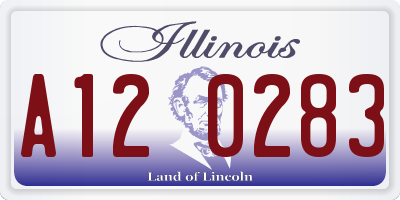IL license plate A120283