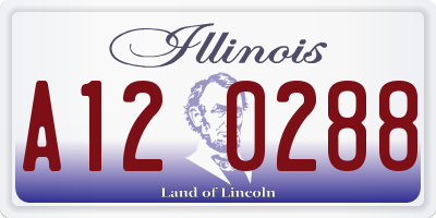 IL license plate A120288
