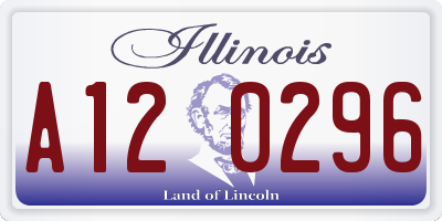 IL license plate A120296