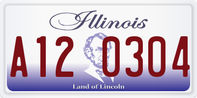 IL license plate A120304