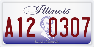 IL license plate A120307