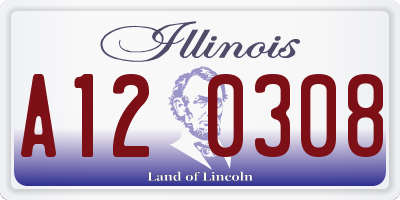 IL license plate A120308