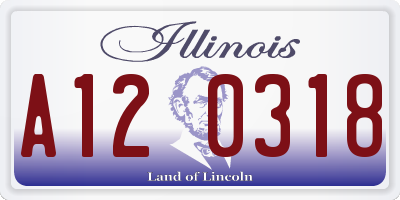 IL license plate A120318