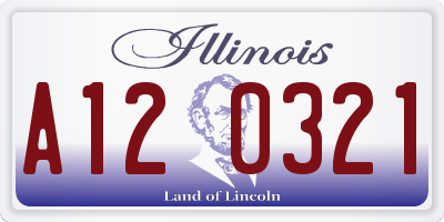 IL license plate A120321