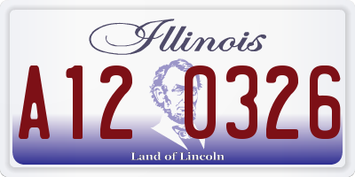 IL license plate A120326