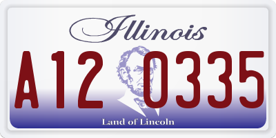 IL license plate A120335