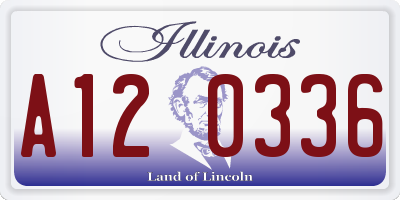 IL license plate A120336
