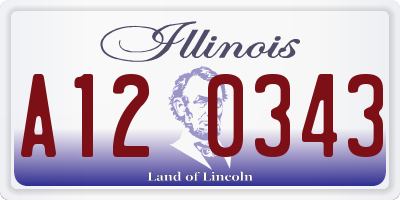 IL license plate A120343
