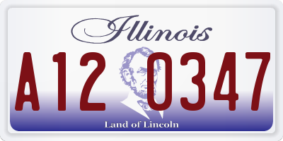 IL license plate A120347