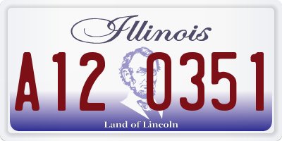 IL license plate A120351