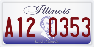 IL license plate A120353