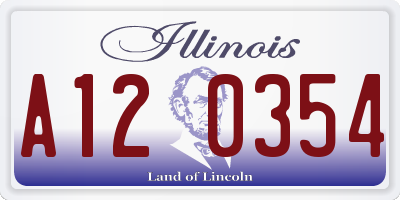 IL license plate A120354