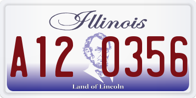 IL license plate A120356