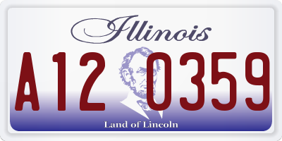 IL license plate A120359