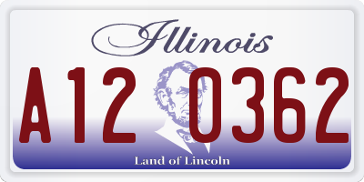 IL license plate A120362