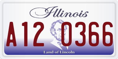 IL license plate A120366