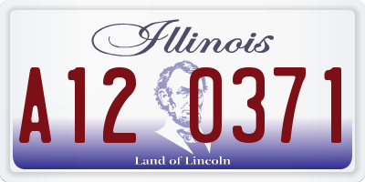 IL license plate A120371