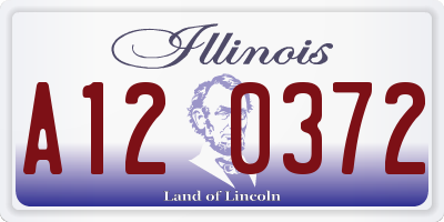 IL license plate A120372