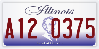 IL license plate A120375