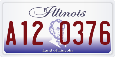 IL license plate A120376