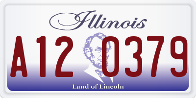 IL license plate A120379