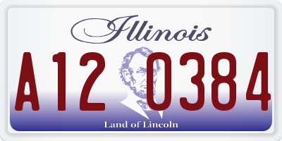 IL license plate A120384