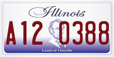 IL license plate A120388