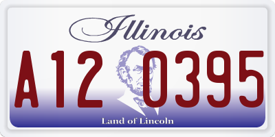 IL license plate A120395