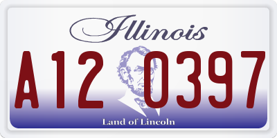 IL license plate A120397