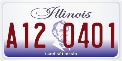 IL license plate A120401