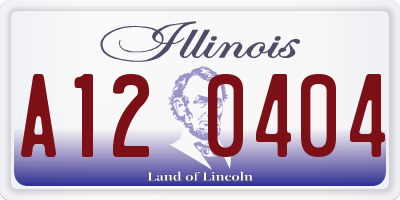 IL license plate A120404