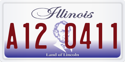 IL license plate A120411