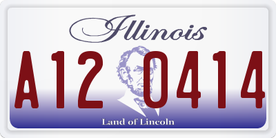 IL license plate A120414