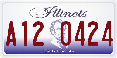 IL license plate A120424
