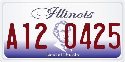 IL license plate A120425