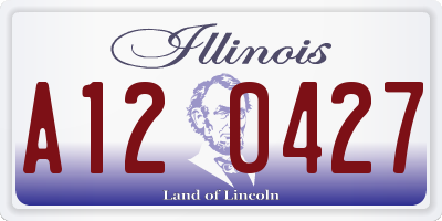 IL license plate A120427
