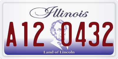IL license plate A120432