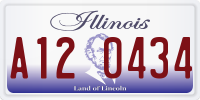 IL license plate A120434