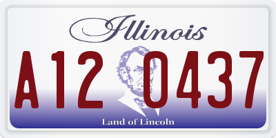 IL license plate A120437