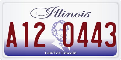 IL license plate A120443