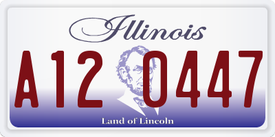 IL license plate A120447