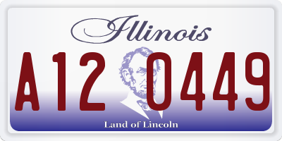 IL license plate A120449