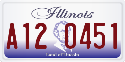 IL license plate A120451