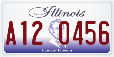 IL license plate A120456